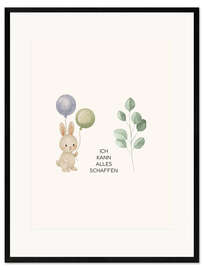 Gerahmter Kunstdruck Ich kann alles schaffen