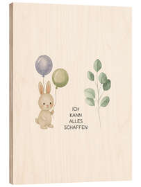 Holzbild Ich kann alles schaffen
