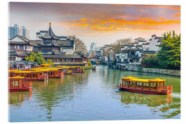 Acrylglasbild Nanjing Qinhuai Fluss, historische Architektur - Jörg Gamroth