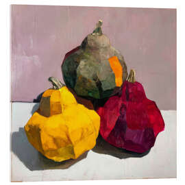 Acrylglasbild Drei Kürbisse