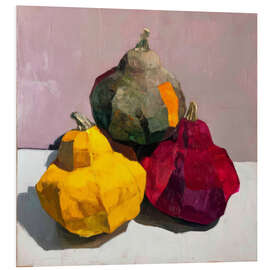 Hartschaumbild Drei Kürbisse