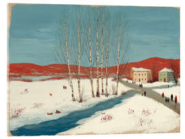 Acrylglasbild Winterspaziergang