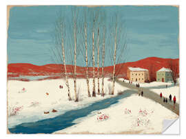 Wandsticker Winterspaziergang