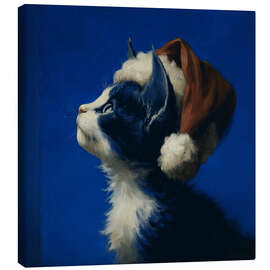 Leinwandbild Weihnachtskatze