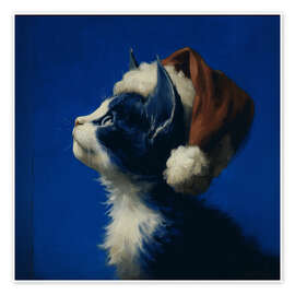 Poster Weihnachtskatze