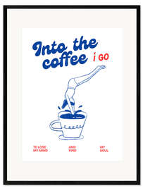 Gerahmter Kunstdruck Into the coffee I go