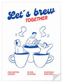 Wandsticker Let's brew together