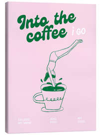 Leinwandbild Into the coffee I go, Rosa