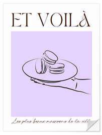 Sticker mural Et voilà - Les macarons - Ohkimiko