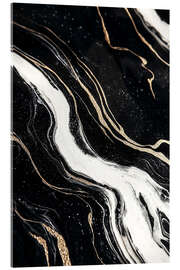 Acrylglasbild Abstract Alchemy - Midnight Marble IV