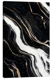 Leinwandbild Abstract Alchemy - Midnight Marble IV