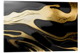 Acrylglasbild Abstract Alchemy - Golden Gloss III