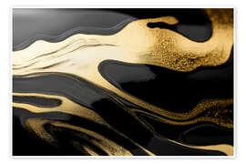 Poster Abstract Alchemy - Golden Gloss III