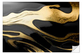 Wandsticker Abstract Alchemy - Golden Gloss III