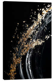 Leinwandbild Abstract Alchemy - Midnight Gold VI