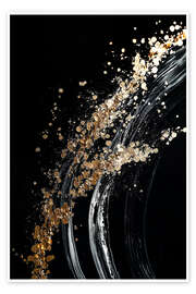 Poster Abstract Alchemy - Midnight Gold VI