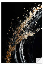 Wandsticker Abstract Alchemy - Midnight Gold VI