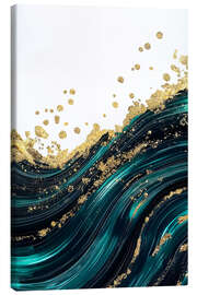 Leinwandbild Abstract Alchemy - Golden Wave