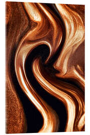Acrylglasbild Abstract Alchemy - Glossy Copper II - Philippe HUGONNARD