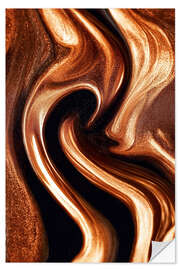 Wandsticker Abstract Alchemy - Glossy Copper II - Philippe HUGONNARD