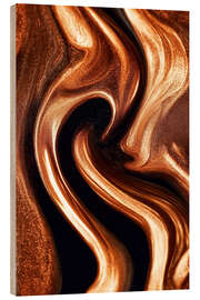 Holzbild Abstract Alchemy - Glossy Copper II