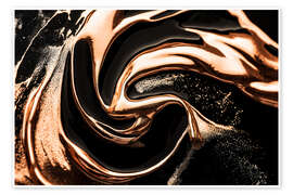 Poster Abstract Alchemy - Midnight Copper II