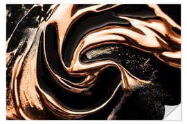 Wandsticker Abstract Alchemy - Midnight Copper II