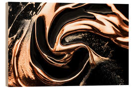 Holzbild Abstract Alchemy - Midnight Copper II - Philippe HUGONNARD