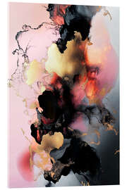 Acrylglasbild Abstract Alchemy - Obsidian Bloom VII