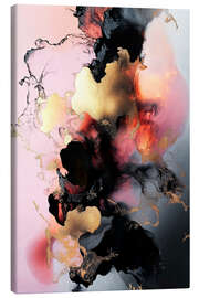 Leinwandbild Abstract Alchemy - Obsidian Bloom VII