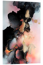 Acrylglasbild Abstract Alchemy - Obsidian Bloom III