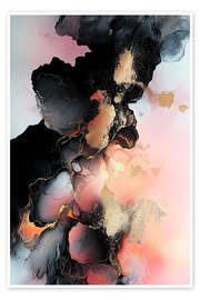 Poster Abstract Alchemy - Obsidian Bloom III