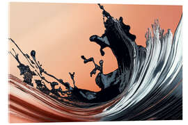 Acrylglasbild Abstract Alchemy - Black Surge II - Philippe HUGONNARD