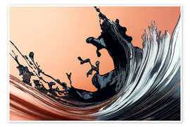 Poster Abstract Alchemy - Black Surge II - Philippe HUGONNARD