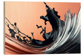 Holzbild Abstract Alchemy - Black Surge II - Philippe HUGONNARD