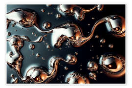 Wandbild Abstract Alchemy - Mercury Pulse IV - Philippe HUGONNARD