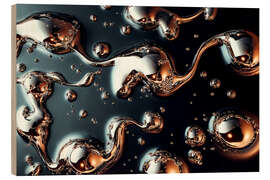 Holzbild Abstract Alchemy - Mercury Pulse IV - Philippe HUGONNARD