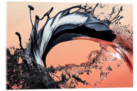 Acrylglasbild Abstract Alchemy - Black Surge - Philippe HUGONNARD