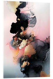 Acrylglasbild Abstract Alchemy - Obsidian Bloom