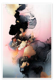 Poster Abstract Alchemy - Obsidian Bloom