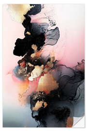 Wandsticker Abstract Alchemy - Obsidian Bloom