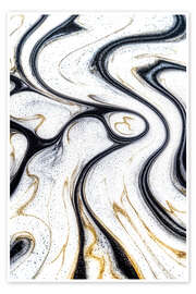 Poster Abstract Alchemy - Pearl Stream IV - Philippe HUGONNARD