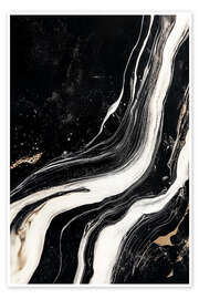 Poster Abstract Alchemy - Midnight Marble II