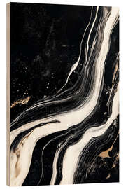 Holzbild Abstract Alchemy - Midnight Marble II