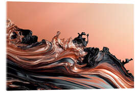 Acrylglasbild Abstract Alchemy - Copper Wave