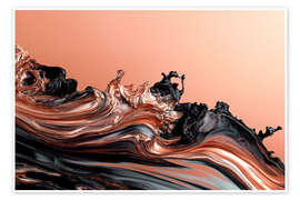 Poster Abstract Alchemy - Copper Wave