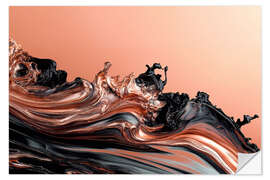 Wandsticker Abstract Alchemy - Copper Wave