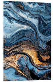 Acrylglasbild Abstract Alchemy - Organic Azure