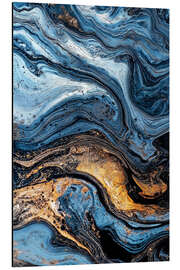 Tableau en aluminium Abstract Alchemy - Organic Azure