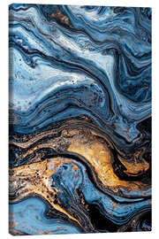 Leinwandbild Abstract Alchemy - Organic Azure